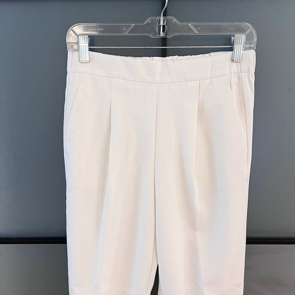 Ann Taylor Easy Ankle Pants High Rise Ivory Pull On Pants Size XS 0 2 Career - Picture 6 of 8